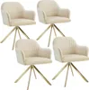 Chaise pivotante en velours Lona avec rembourrage épais - Voir les images du produit 1