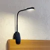 Prios LED-Klemmleuchte Najari, schwarz, Akku, USB, dimmbar Produktbild-Vorschau 2