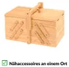 Drevený úložný box s 5 priehradkami a rukoväťou Náhľad obrázku produktu 12