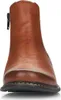 A close-up, front-facing view of a brown leather ankle boot. Produktbild-Vorschau