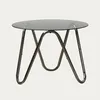 HOMLA Beistelltisch SERENZA, verchromt, Glas, grau, 50 x 35 Produktbild-Vorschau 2