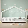ML-Design Kinderbett Hausbett 90x200 cm Weiß, Holzbett mit Produktbild-Vorschau 7