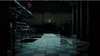 A dark, industrial-looking kitchen or utility room with tiled floors and metal shelving. Podgląd zdjęcia produktu