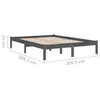 Rám postele šedý masivní borovice 200 x 200 cm Náhled obrázku produktu 8