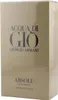 Acqua di Giò Absolu von Giorgio Armani in edler, minimalistischer Box mit schwarzer Schrift auf glänzendem Gold. Produktbild-Vorschau