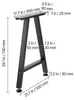 SucceBuy Sada 2 ks stolových podnoží 550 x 740 mm, Náhľad obrázku produktu 8