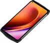 A black smartphone with a colorful wallpaper displayed on its screen, shown at an angle against a white background. Podgląd zdjęcia produktu