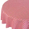Tischdecke Fleckenresistente Karo Rot - GRETA - 80 cm Rund Produktbild-Vorschau 3