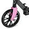 A close-up of the front wheel and fork of a pink and black scooter. Náhľad obrázku produktu