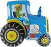 30" Shape Folienballon "Traktor Blau" | 76cm Produktbild-Vorschau 1