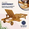 Casaria® Sonnenliege Klappbar Wetterfest Holz Gartenliege Produktbild-Vorschau 4