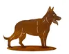 Edelroest hond, schapendoor, staand, 80x57 cm, op platte Productafbeelding-voorbeeld 3