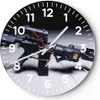 Wanduhr - Rund - Glasuhr - Gewehr Armee - 30x30cm - Produktbild-Vorschau 1