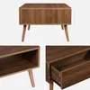 sweeek - Vintage Couchtisch Nussbaumdekor - Nussbaumfarben Produktbild-Vorschau 2
