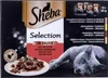 A box of Sheba cat food with a picture of a cat and food. Náhled obrázku produktu
