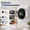 CO Melder 6 in 1, Kombi Gasdetektor und Rauchwarnmelder mit Produktbild-Vorschau 3