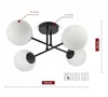LUXOLAR - Led Deckenleuchte - Deckenlampe 4-flammig schwarz Produktbild-Vorschau 2