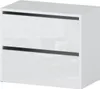 A white cabinet with two drawers is shown against a white background. Produktbild-Vorschau