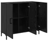 vidaXL Príborník čierny dubový vzhľad 90 x 34 x 80 cm Náhľad obrázku produktu 4