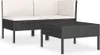 vidaXL Set 3 pezzi da giardino con cuscini in polirattan Anteprima dell’immagine prodotto 1
