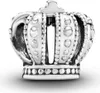 A close-up, studio shot of a silver crown-shaped charm. Produktbild-Vorschau