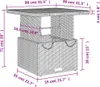 vidaXL Tavolo da giardino grigio 80x80x71 cm in poly rattan Anteprima dell’immagine prodotto 8