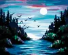 Zuty - Malen nach Zahlen - MOND ÜBER DEM FLUSS, 40x50 cm, Produktbild-Vorschau 1