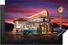 KitchenYeah© Herdabdeckplatte Tankstelle - Auto - Oldtimer Produktbild-Vorschau 1