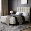 Yaheetech Polsterbett Doppelbett 140x200cm, Bettgestell mit Produktbild-Vorschau 1
