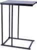 A black side table with an MDF top is shown against a white background. Podgląd zdjęcia produktu