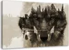 Leinwandbild wolf abstrakt 120x80 cm Feeby braun wandbild Produktbild-Vorschau 1