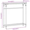 vidaXL Konzolový stolek Artisan – dub 75 x 19,5 x 75 cm, Náhled obrázku produktu 7