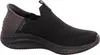 A side view of a black Skechers slip-on sneaker. Náhľad obrázku produktu