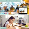 A collage showing a family camping and a girl doing online learning. Náhľad obrázku produktu