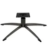 A dark nickel metal chair base with a modern, star-shaped design. Voir les images du produit