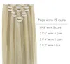 Clip in Extensions Echthaar 60cm 120g 7tlg Aschblond Produktbild-Vorschau 2