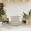 vidaXL 3-tlg. Bistro-Set mit Kissen Beigemischung Poly Produktbild-Vorschau 2
