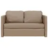 ZMH Bodensofa mit Schlaffunktion Cappuccino-Braun Produktbild-Vorschau 3