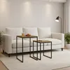 Relaxdays Beistelltisch 2er Set, stapelbar, Industrie Produktbild-Vorschau 2