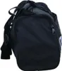 A black duffel bag is shown from the side. Produktbild-Vorschau
