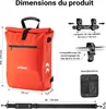 Wiltec Sacoche sac à dos étanche pour porte-bagages rouge – Voir les images du produit 3