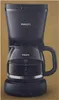 A black Philips coffee maker is shown against a brown background. Produktbild-Vorschau