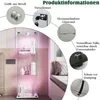 INONEFT Glasvitrine Standvitrine mit LED-Beleuchtung, Türen Produktbild-Vorschau 5