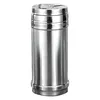 A silver stainless steel spice shaker on a white background. Produktbild-Vorschau