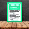 Erzeuger Company Metallschild XXL in 28x38 cm in türkis für Produktbild-Vorschau 4