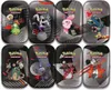 A collage of eight Pokemon TCG mini tins, each featuring different Pokemon characters and designs. Náhled obrázku produktu