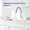 Cecipa Niederdruck Küchenarmatur Gebürsteter Edelstahl Produktbild-Vorschau 2