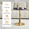 STILVORA bijzettafel, rond, 60 cm diameter, met een zwarte Productafbeelding-voorbeeld 6