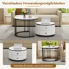 MODFU Couchtisch Wohnzimmertisch 2er Set für Wohnzimmer, Produktbild-Vorschau 3