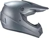 Crosshelm Helm Motorradhelm Motocross Jethelm grau matt uni Produktbild-Vorschau 4